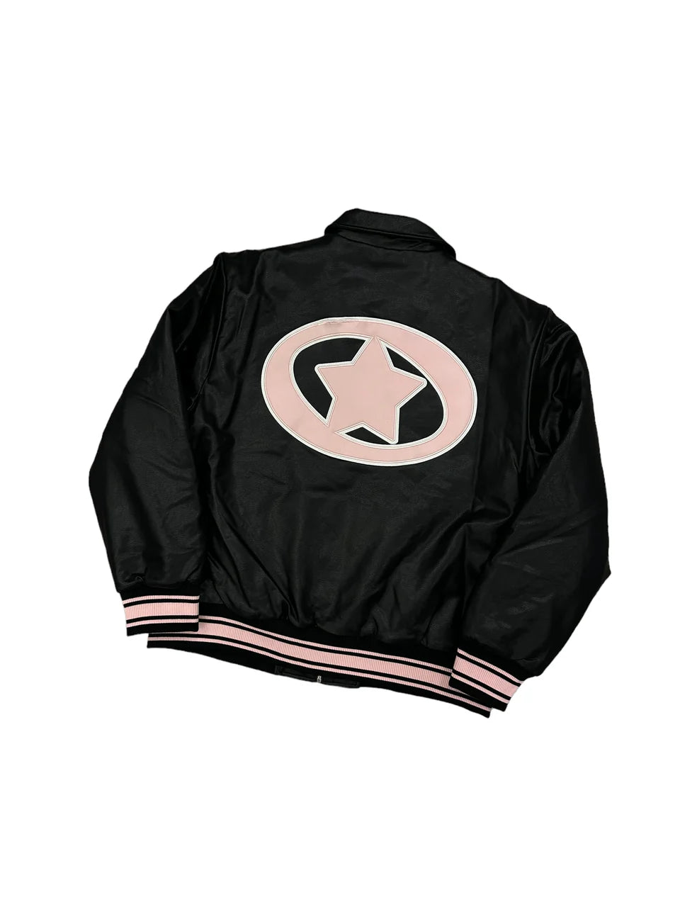 Oluchi Vegan Leather Jacket (Cherry Blossum)