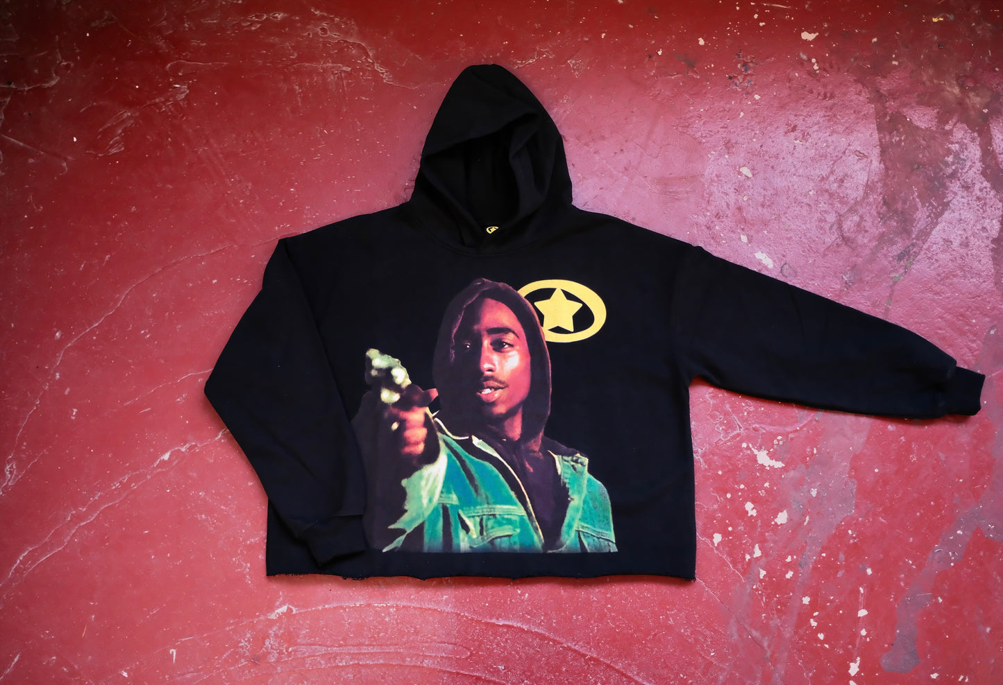 Juice Cropped Hoodie (Black)