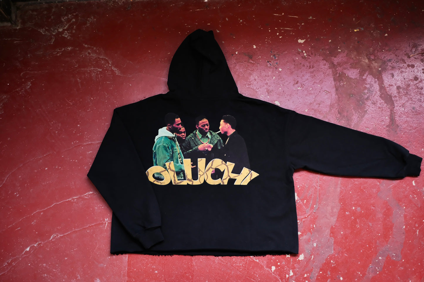 Juice Cropped Hoodie (Black)
